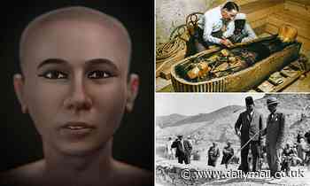King Tutankhamun's face is seen for the first time in over 3,300 YEARS