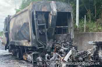 M25 traffic delays near Romford after 'bin lorry fire'
