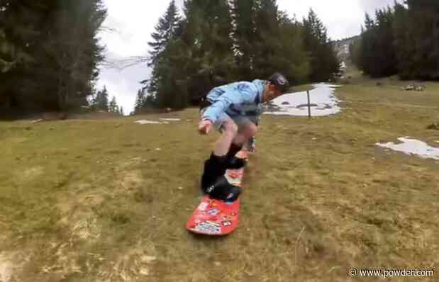 Snowboarder Chooses To Ignore Physics