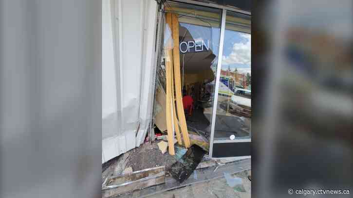 Vehicle crashes through window of southern Alberta town's library