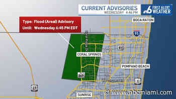 Flood Advisories, Flood Watch Issued for South Florida With More Rain Expected