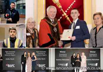 Blackburn College students celebrate after award recognition