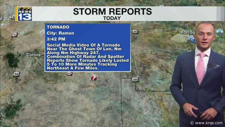 Thunderstorms continue in eastern New Mexico overnight
