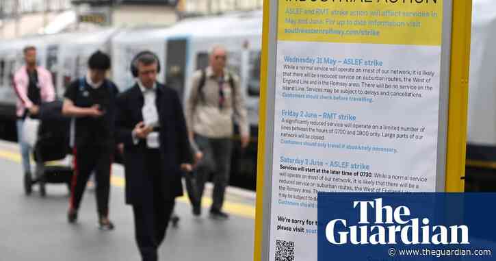 Passengers in England face 48 hours of disruption as two rail unions strike