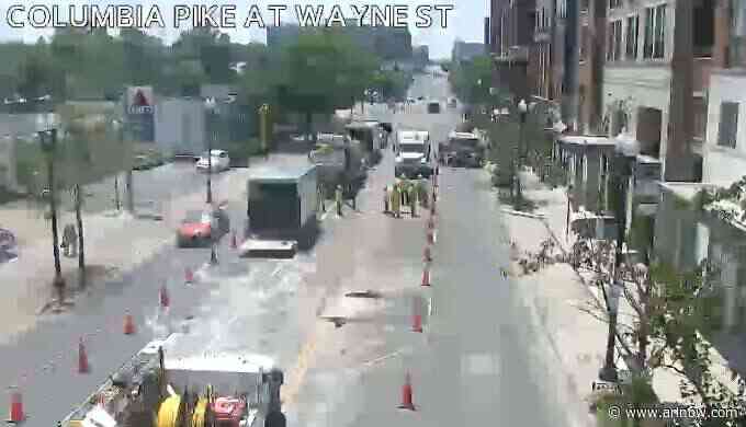 Gas leak prompts partial closure of Columbia Pike