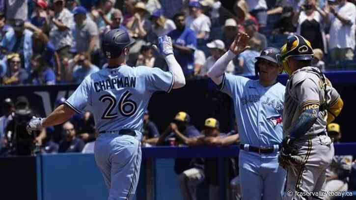 Bichette, Chapman lift Blue Jays over Brewers 3-1; Gausman strikes out 11