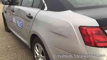 Driver sideswipes state trooper's car in Hampton