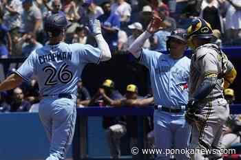 Bichette, Chapman lift Blue Jays over Brewers 3-1; Gausman strikes out 11