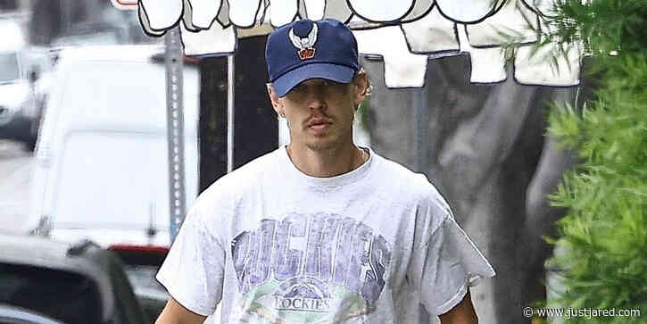 Austin Butler Wears a Colorado Rockies Shirt to Catch a Workout in Los Angeles
