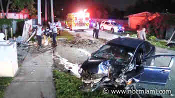 ‘Karma, Man': Man Says Driver Crashed Into Pillar After Miami-Dade Hit-and-Run