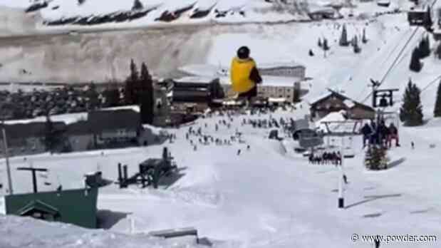 Skier Treats Chairlift To A Show