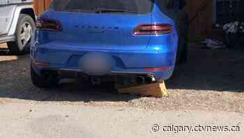 Car falls on man in southeast Calgary, critically injuring him