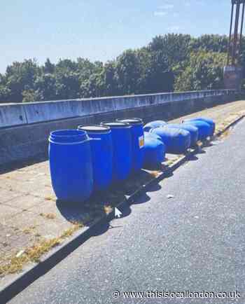 Barrels of 'acid' dumped in Royal Docks Road, Beckton