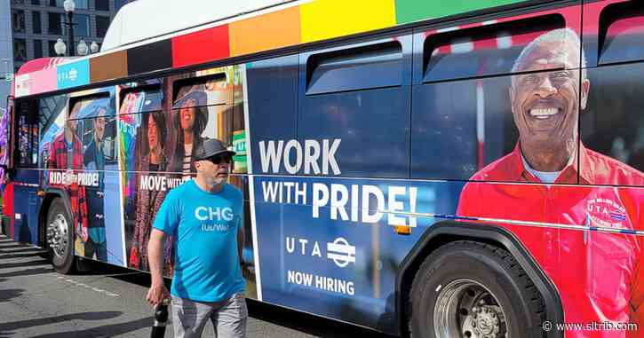 UTA pulls bus with pride livery from annual Pride Parade