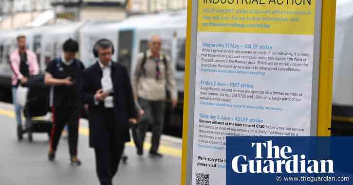 Train drivers’ 24-hour strike stops rail services in England