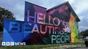 Peterborough: Artist transforms street with 'positive' mural
