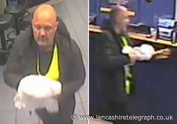 Man in CCTV wanted following robbery at William Hill bookies
