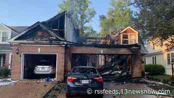 No one hurt after fire destroys roof, garage of Williamsburg home