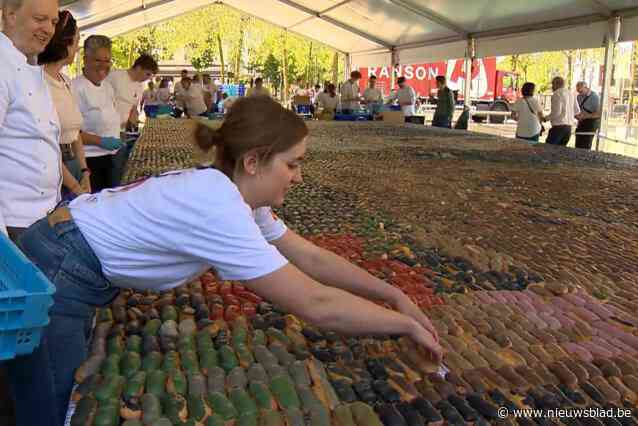 Straffe stunt in Antwerpen: bakkers maken met maar liefst 19.000 eclairs schilderij van James Ensor na