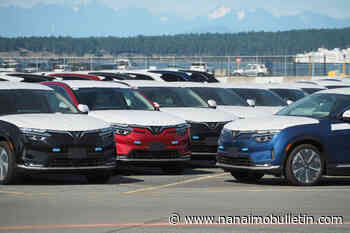 Vietnamese-made electric cars arrive at Port of Nanaimo for sale in Canada