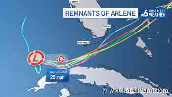 Arlene Becomes Post-Tropical Cyclone; More Storms, Possible Flooding Expected in South Florida