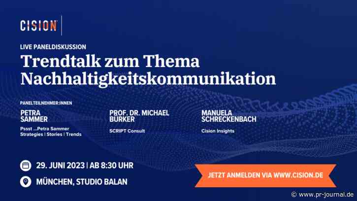 Cision lädt zum Trendtalk „Nachhaltigkeitskommunikation“