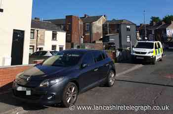 Police pulled the vehicle over in Blackburn on Saturday