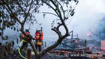 Blitzstraße in Kiel: Gartenlauben brennen in Gaarden-Ost ab