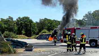 Feuer in einer Biogasanlage bei Rietze