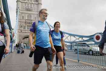 TV's Hugh Dennis walks across London for dementia charity