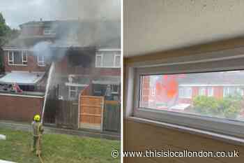 Davern Close Greenwich house fire: Man treated by paramedics