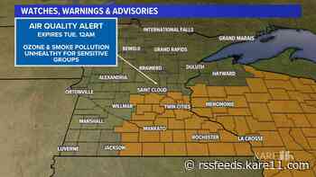 Air quality alert expanded and extended for Minnesota and Wisconsin