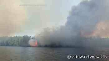 Evacuation notice extended for residents as forest fire burns near Calabogie, Ont.