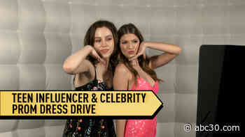 Teen influencers and celebrities gather to collect prom dresses for other teens
