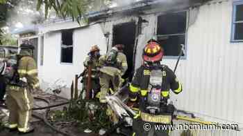 About 40 firefighters battle, extinguish mobile home fire in Pembroke Park