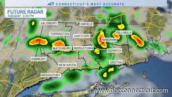 Scattered Thunderstorms Moving through Connecticut