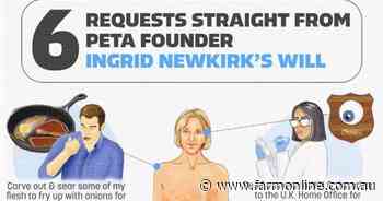 PETA founder bequeaths slice of buttock to Albanese in her will