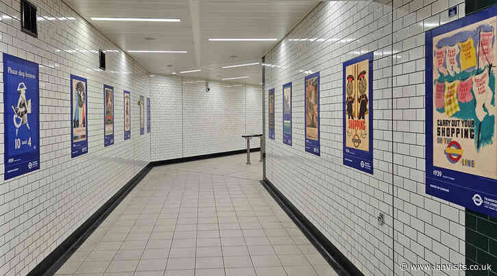 Knightsbridge tube station’s heritage shopping posters