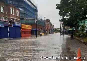 Wealdstone burst water main floods shops in High Street