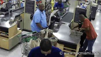 Police search for man caught on camera stealing fistfuls of cash from register at Publix in Miami Shores