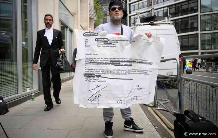 East 17’s Brian Harvey interrupts news broadcast as he protests outside Prince Harry’s phone-hacking trial