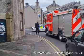 Emergency services close road in Clitheroe after gas leak