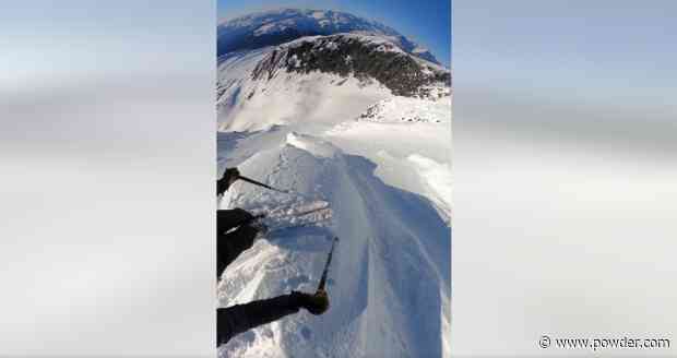Skier Bursts With Excitement After Challenging Run