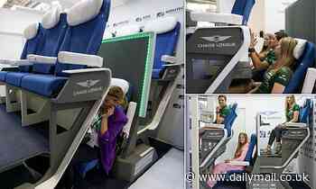 The future of air travel? Startup reveals a DOUBLE-DECKER plane seat