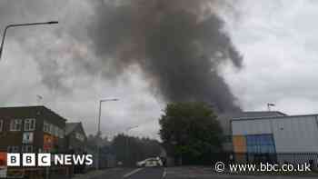 Dozens of firefighters tackle factory unit fire