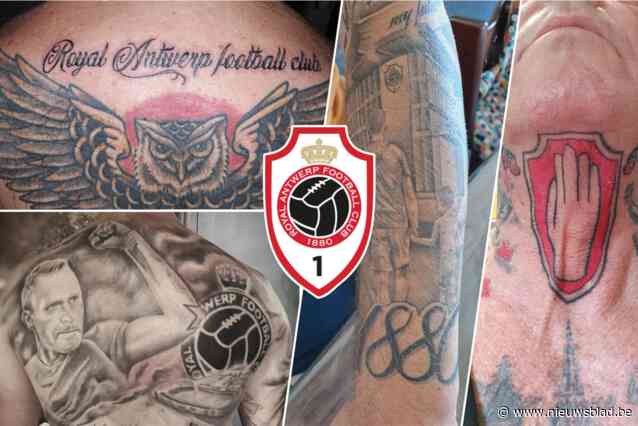 IN BEELD. Van kathedraal tot portret van Ritchie De Laet: Antwerp-fans delen hun indrukwekkende tattoos
