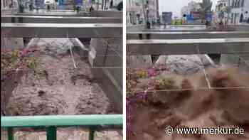 Unwetter: Historische Sturzfluten auf Urlaubsinsel – Video zeigt Naturgewalt