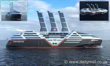 Hurtigruten Norway unveils its first zero-emissions cruise ship, complete with retractable sails