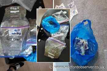 Arrest as cash and drugs seized in Radlett and Hemel raids