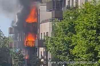 Whitehorse Road Croydon fire: Video shows building in flames